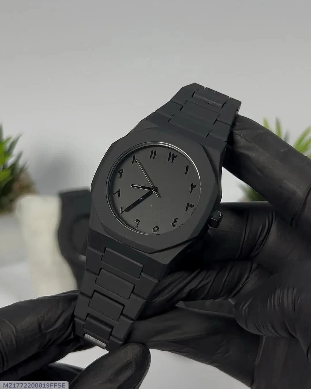 Kromio® Jet Black Arabic Watch